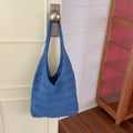 Solid Color Hollow Woven Shoulder Bag 6W10BBG1793