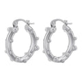 Rhinestone Pearl Hoop Earrings - DippedShop Wholesale - #9827
