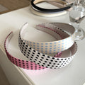 Vintage Satin Polka Dot Wide Headband 6W6HBD367