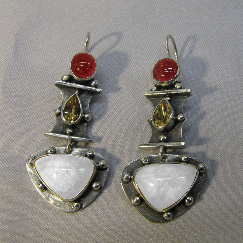 Retro Ethnic Enamel Earrings - DippedShop Wholesale - #3875