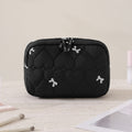 Minimalist Solid Color Quilt Shell Cosmetic Bag 6S5CO118