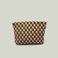 Large Plaid Knit Makeup Bag - DippedShop Wholesale - #2259