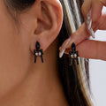 Cute Ghost Gold Plated Halloween Stud Earrings 6W6JER545
