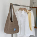 Solid Color Hollow Woven Shoulder Bag 6W10BBG1793