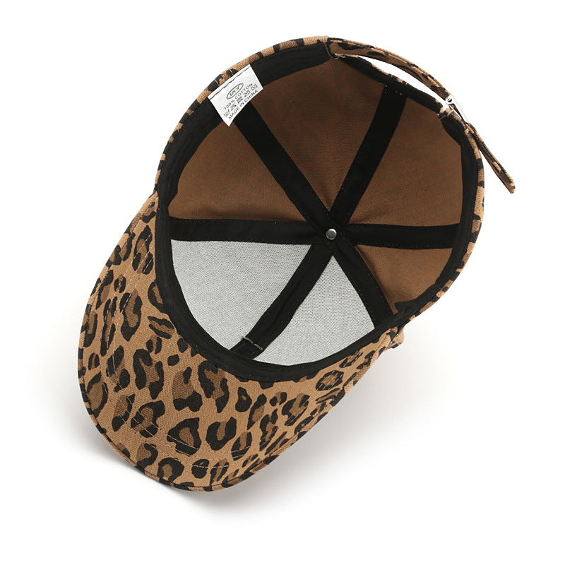 Stylish Leopard Print Curved Brim Baseball Caps MK2COW6W6HAT198