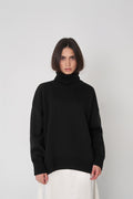 High Collar Loose Sweater - DippedShop Wholesale - #7987
