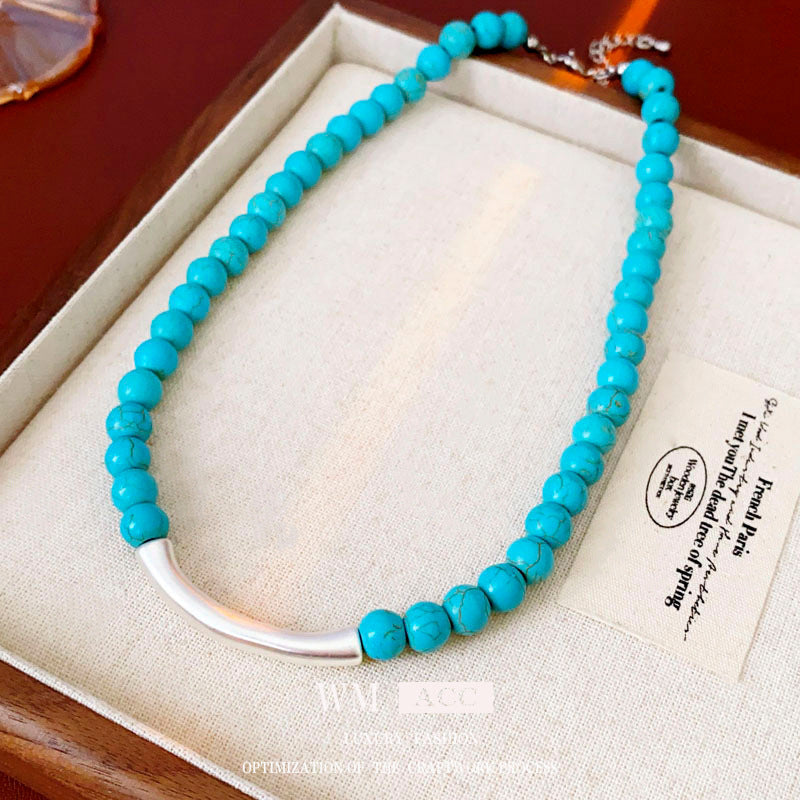 Boho Style Droplet Pendant Beads Choker Necklace 6W6JNC965