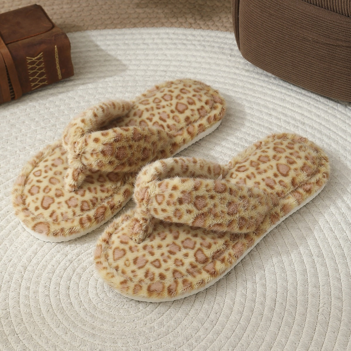Plush Flat Flip Flops - DippedShop Wholesale - #0947