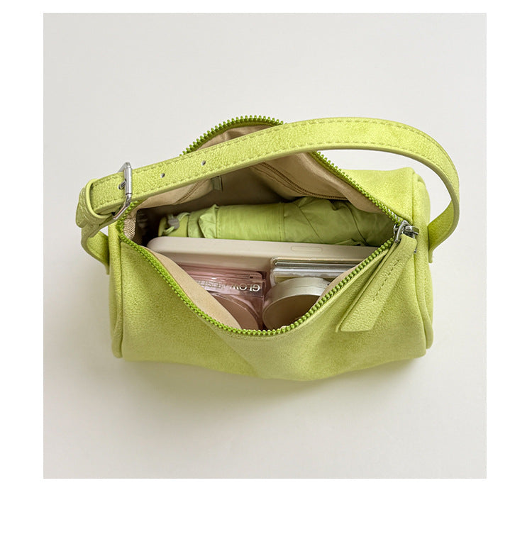 Minimalist Solid Color Suede Handbag 6W10BBG1380