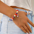 Gold Plated Irregular Beaded Chain Bracelets Set 8ZA6JBR135T