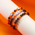 Playful Halloween Pumpkin Spider Beaded Bracelet 6W6JBR450