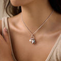 Minimalist Zirconia Heart Cross Pendant Necklace 6W6JNC406L