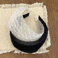 Elegant Polka Dots Lace Mesh Wide Headband 6W6HBD292