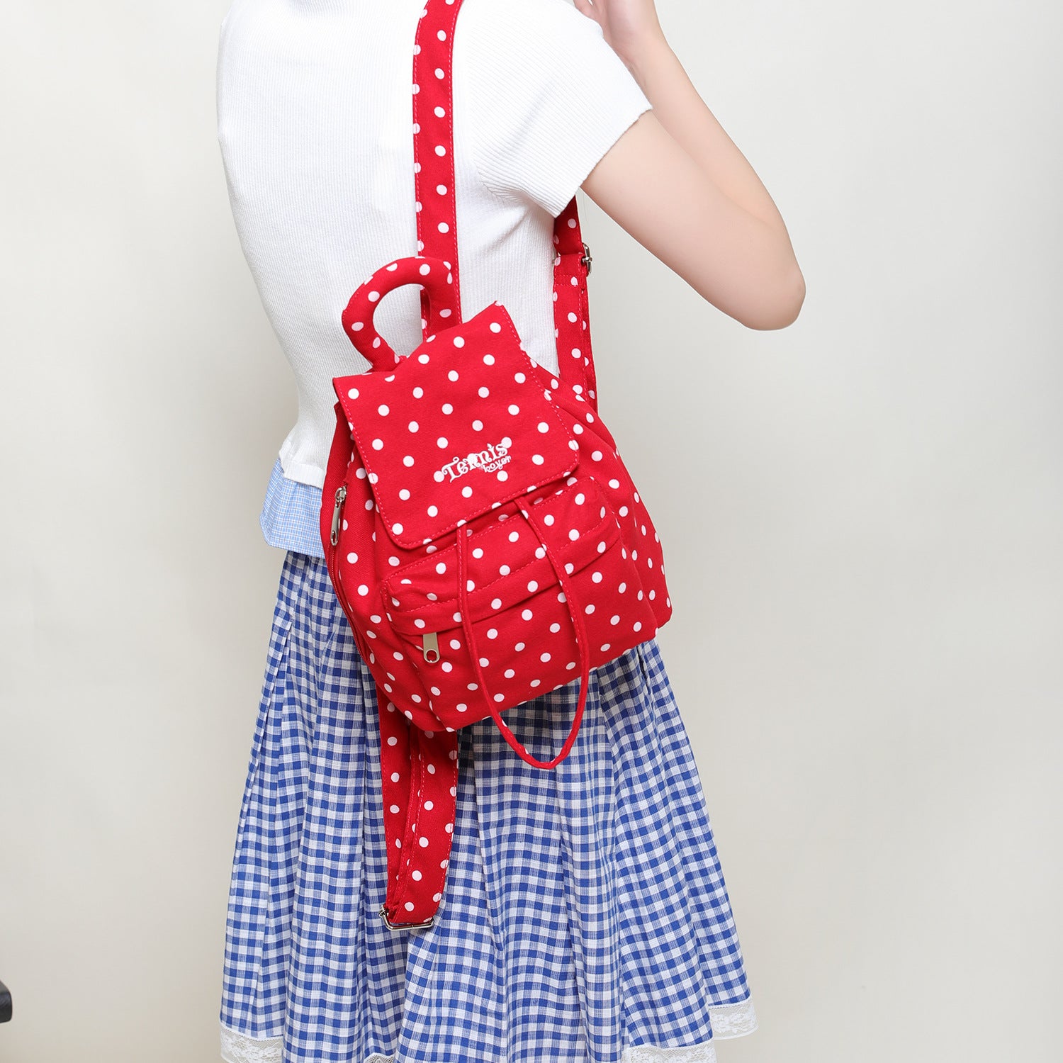 Vintage Leopard Print Letters Embroideries Backpack 6S10BBG1428