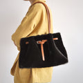 Fashion Fuzzy Plush Large Capacity Tote Bag 6W10BBG2357