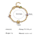 Stylish Metal Starfish Rhinestones Chain Bracelets 6W6JBR489