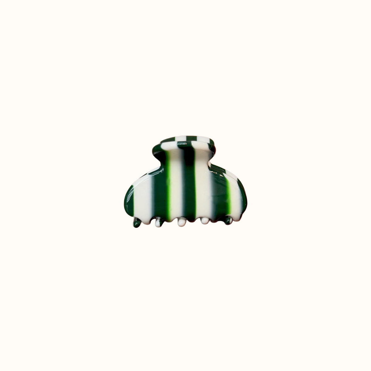 Vintage Striped Acetate Mini Hair Claw Clips 6W6HCP1681