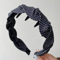 Vintage Polka Dots Woven Cross Headband MK2SPM6W6HBD20