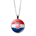 Stylish Country Flag Football Shape Pendant Necklace 8ZA6JNC279T