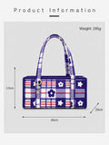 Minimalist Square Plaid Nylon Shoulder Bag 6W10BBG2131