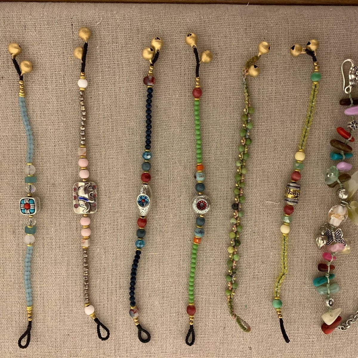 Boho Style Handmade Beaded Braided Chain Bracelet 6W6JBR476
