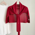 Elegant Solid Color Knit Shawl Wrap 6W6NSC55