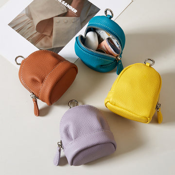 Mini Backpack Shaped Leather Coin Purse 6W10BWB304