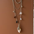Trendy Seashell Pendant Multi-Layered Chain Necklace 6W6JNC1062