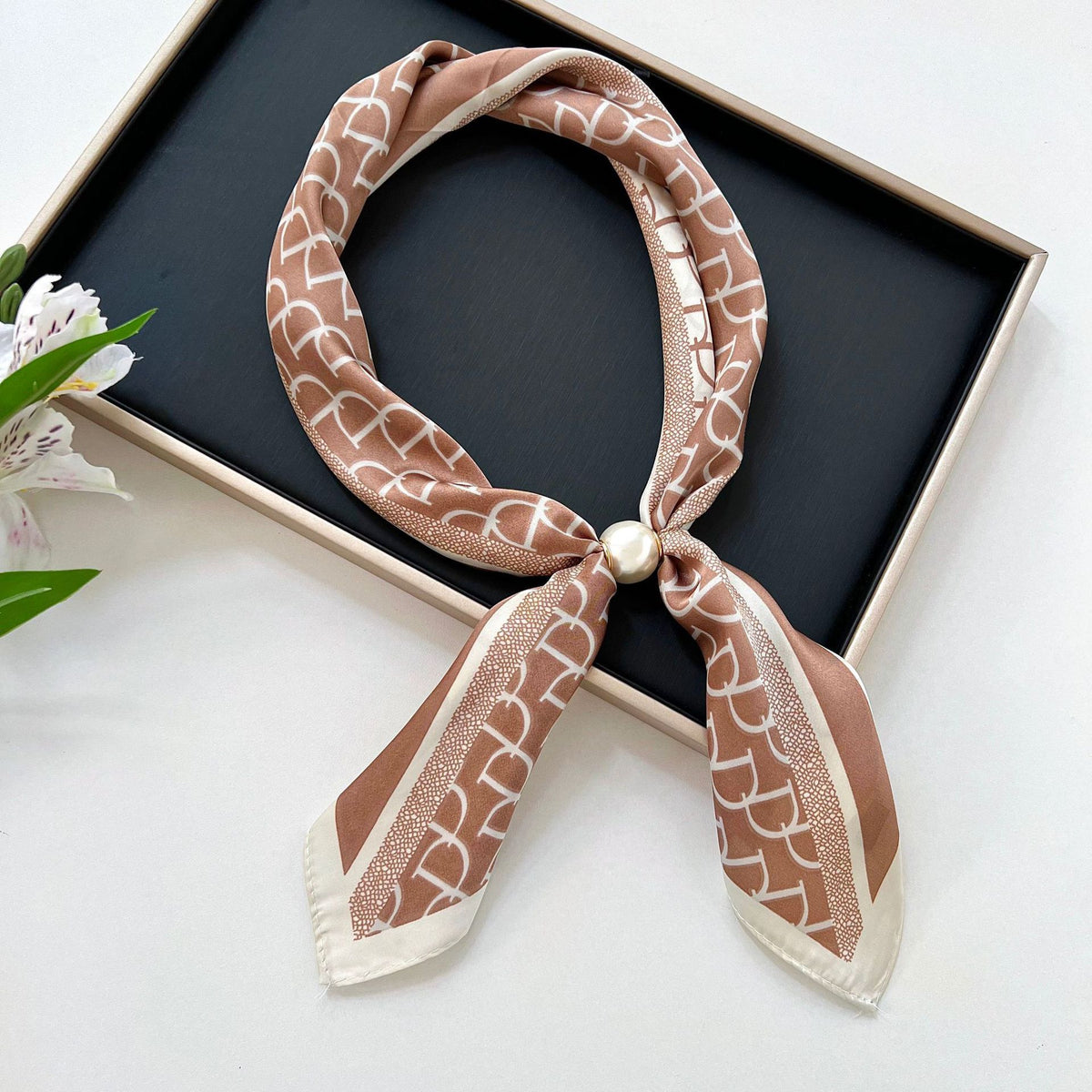 Color Block Silk Scarf - DippedShop Wholesale - #2147