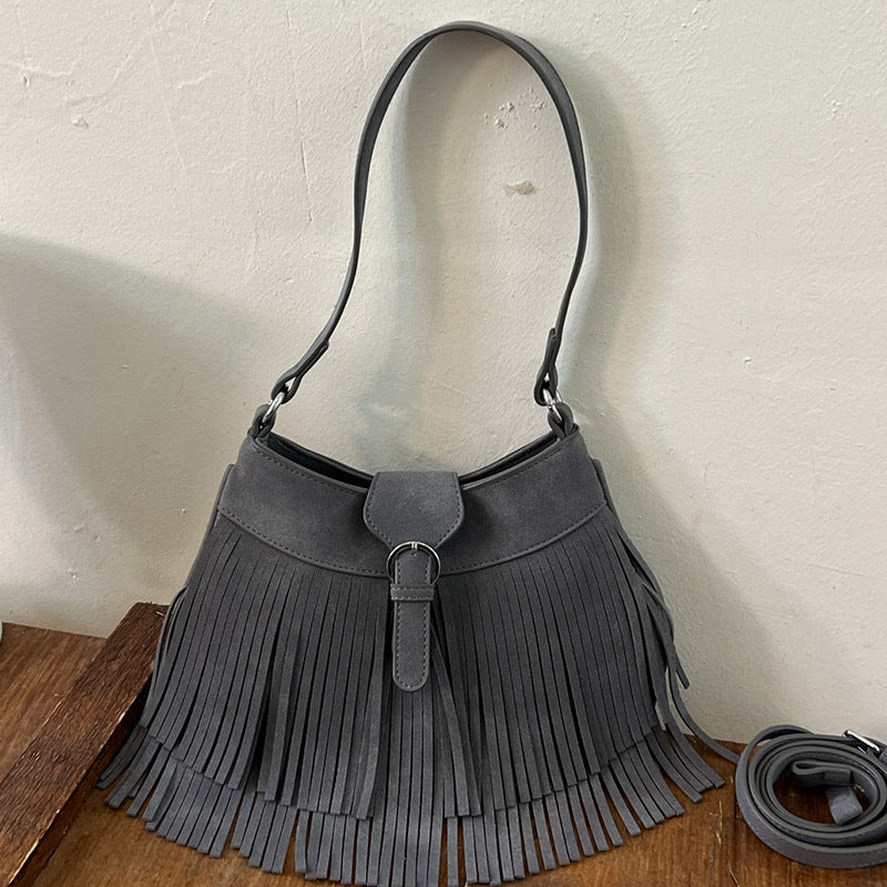 Fringe Underarm Tote Bag - DippedShop Wholesale - #3907