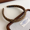 Vintage Plaid Print No-Slip Headband 6W6HBD405