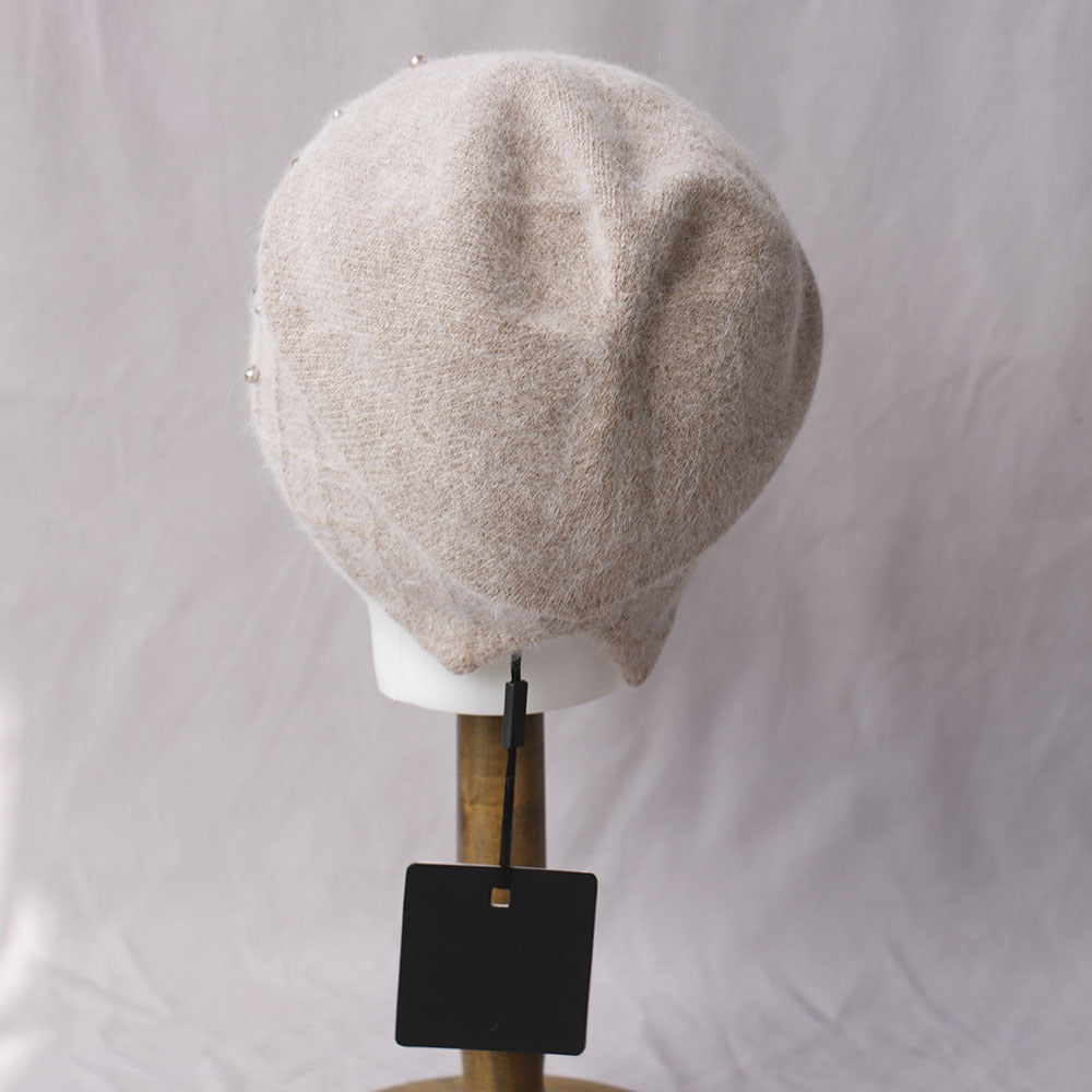 Luxury Rhinestone Pearl Embroidered Knit Beanie 6W6HAT707