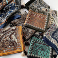 Retro Paisley Tassel Square Scarf MK2BK6W6HHS30