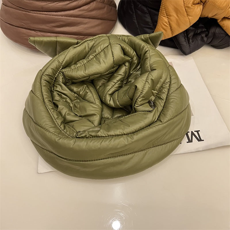 Winter Quilted Puffer Lightweight Warm Bucket Hat 6W6HAT928
