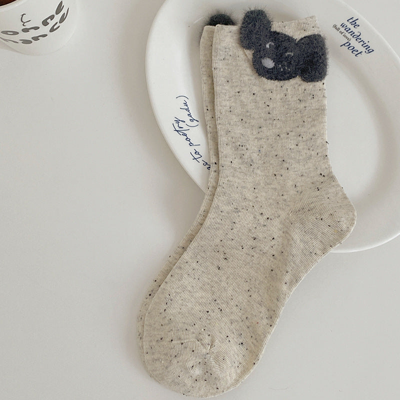 Cute Cartoon Pattern Soft Cotton Crew Socks 6W8FSO545