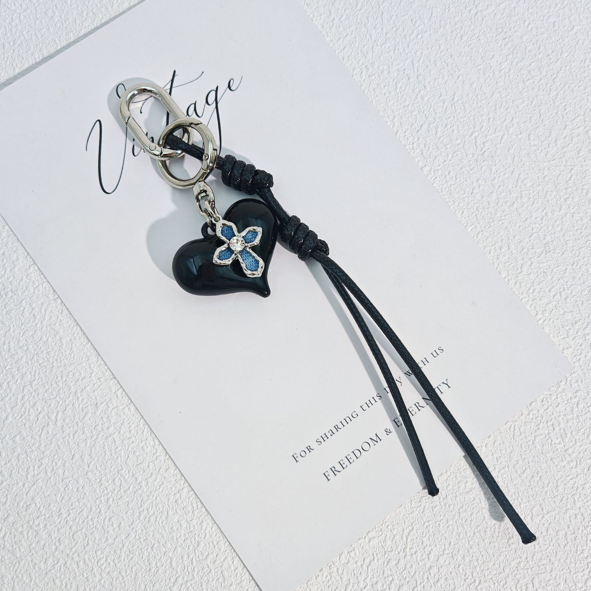 Heart Pendant Bag Charm - DippedShop Wholesale - #8611