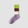Winter Plush Color Contrast Striped Crew Socks 6W8FSO538