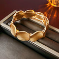 Retro Gold Plated Disc Splice Bracelet 6W6JBR711