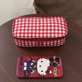 Plaid Large Capacity Cosmetic Bag - DippedShop Wholesale - #2531