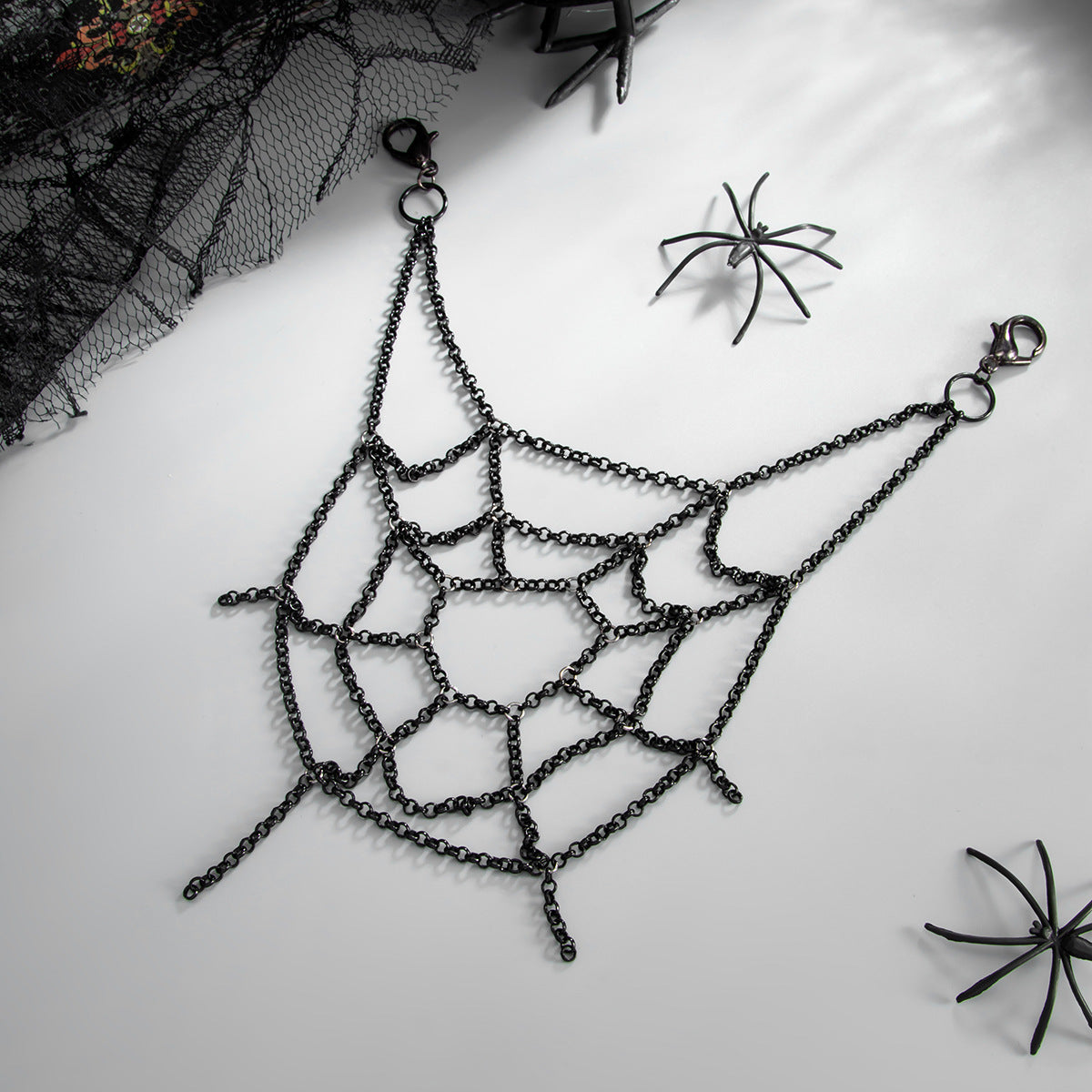 Dark Gothic Spider Web Layered Pants Chain 6W10BBC836
