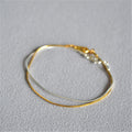 Minimalist Gold Plated Snake Chain Bracelet 6W6JBR472
