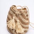 Color Block Woven Shoulder Bag - DippedShop Wholesale - #9379