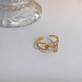 Gold Plated Geometric Ring - DippedShop Wholesale - #3459
