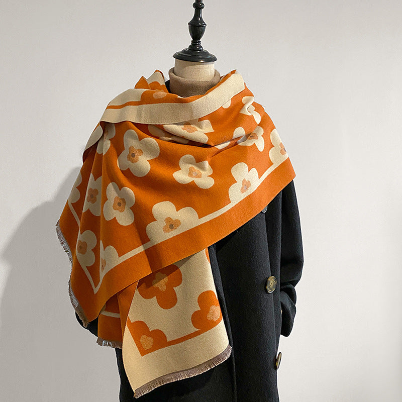 Floral Thermal Shawl Scarf - DippedShop Wholesale - #7459