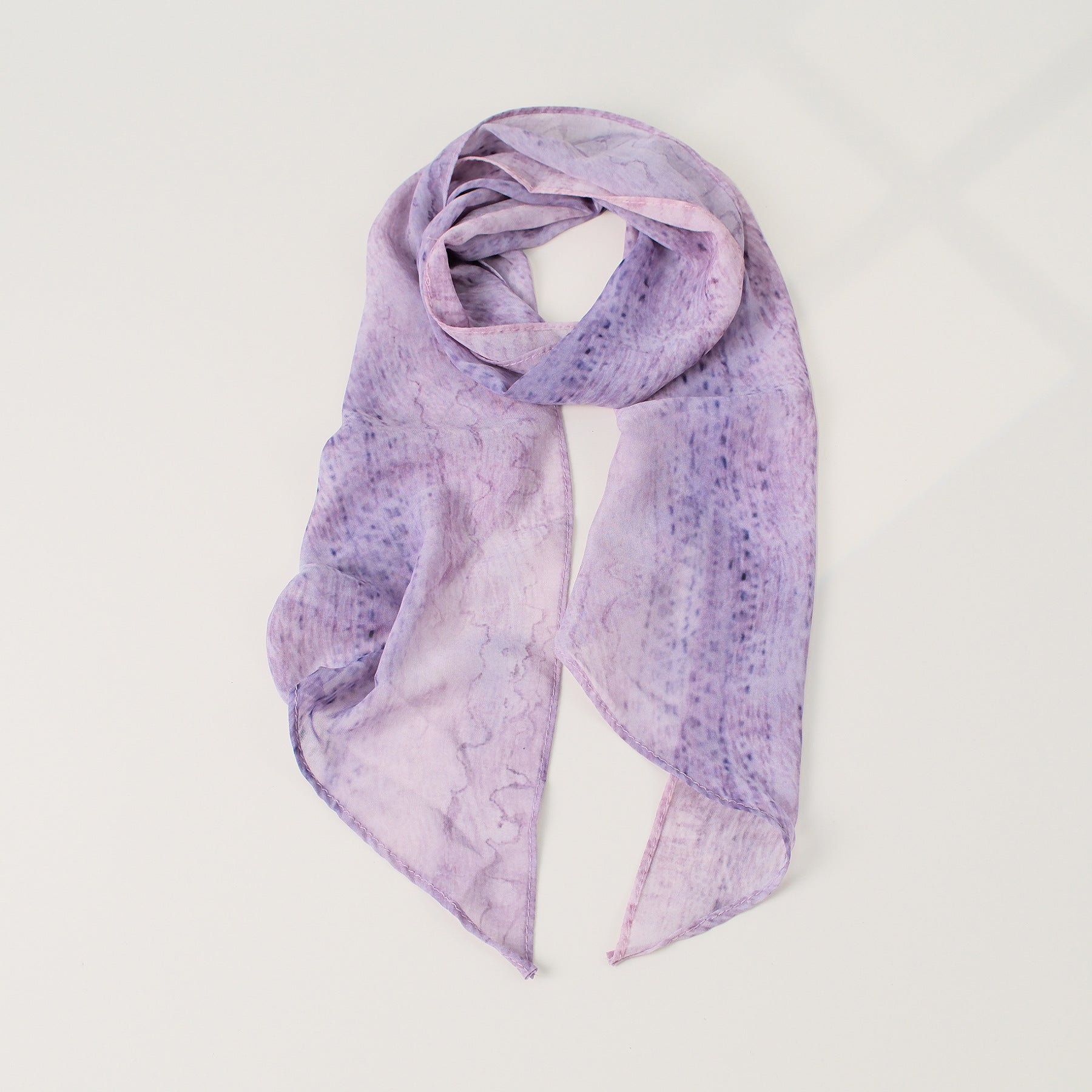 Color Block Plaid Print Silk Scarf 6W6NSI222