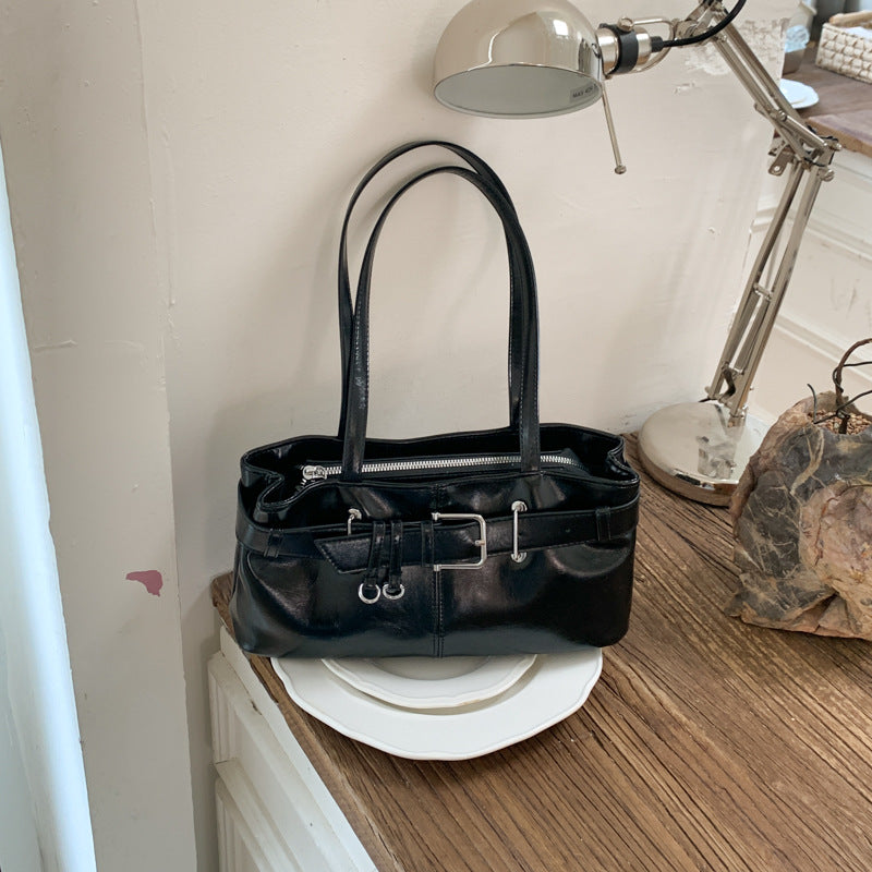 Vintage Buckle Commuter Baguette Shoulder Bag 6W10BBG2411