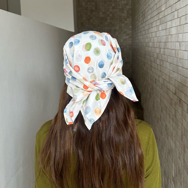 Colorful Polka Dot Summer Tie Back Bandana Cap MK2BW6W6HAT90