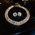 Elegant Geometry Rhinestone Choker Necklace 6W6JNC956