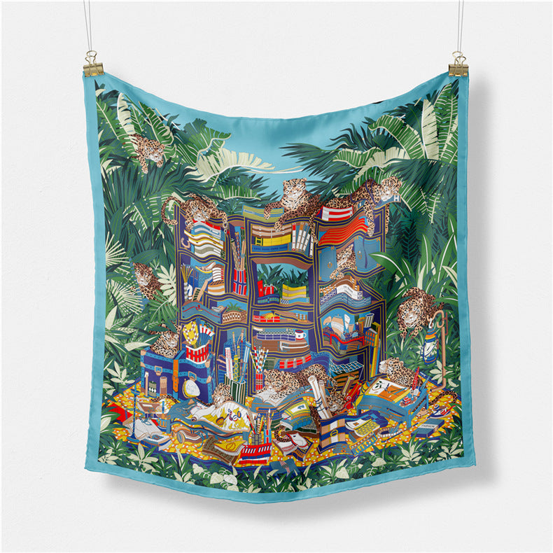 Tropical Jungle Silk Scarf - DippedShop Wholesale - #1043