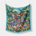 Tropical Jungle Silk Scarf - DippedShop Wholesale - #3811